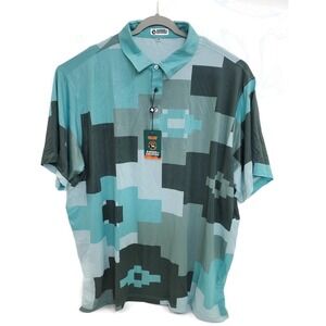 Raised by Coyotes Polo Shirt Mens 3XL‎ Southwest Camo UPF 50 4-Way Stretch Golf